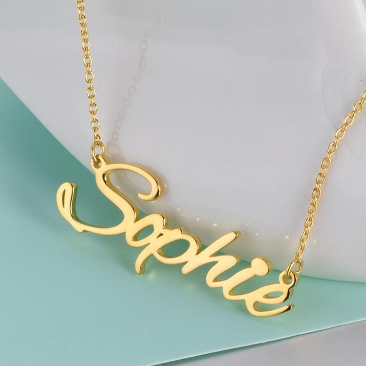 Sterling Silver Personalized Name Necklace - Glaxias