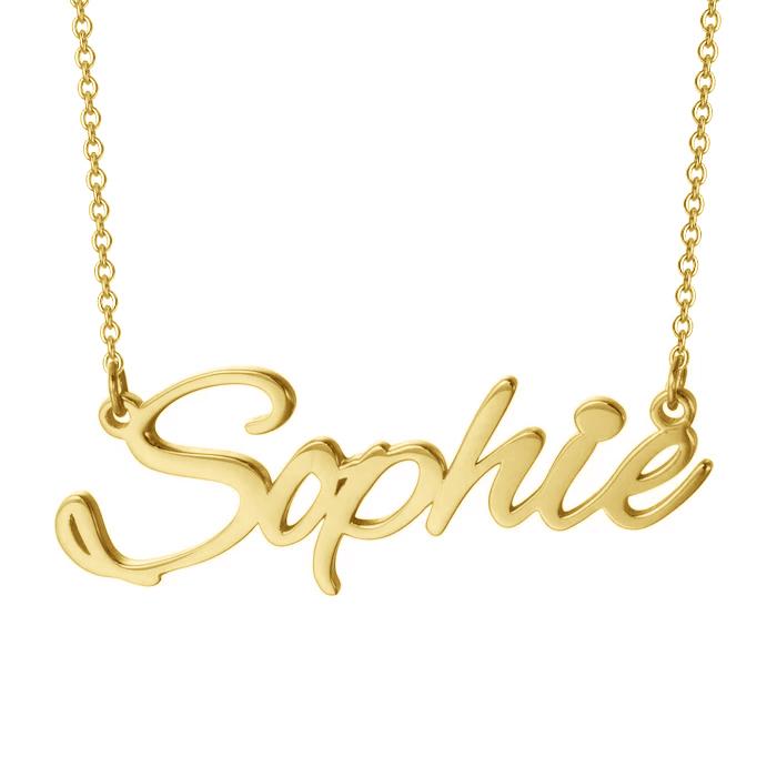 Sterling Silver Personalized Name Necklace - Glaxias