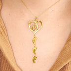 Sterling Silver Personalized Necklace with Kids Name - Glaxias