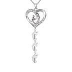 Sterling Silver Personalized Necklace with Kids Name - Glaxias