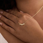 Tiny 3D Initial Heart Charm Necklace - Glaxias