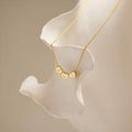Tiny 3D Initial Heart Charm Necklace - Glaxias