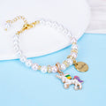 Unicorn Personalized Children's Name Pearl Bracelet - Glaxias