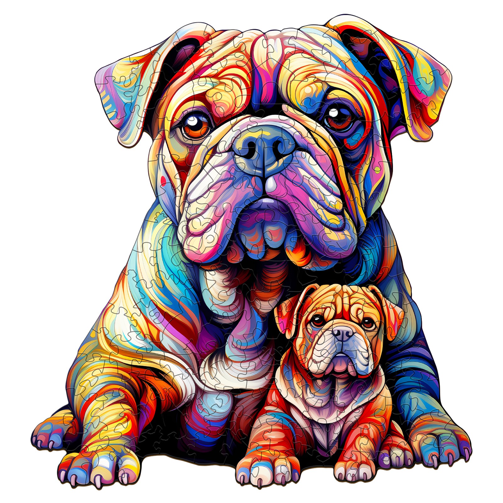 Puzzle di legno – Famiglia Bulldog 2 66489669474e1