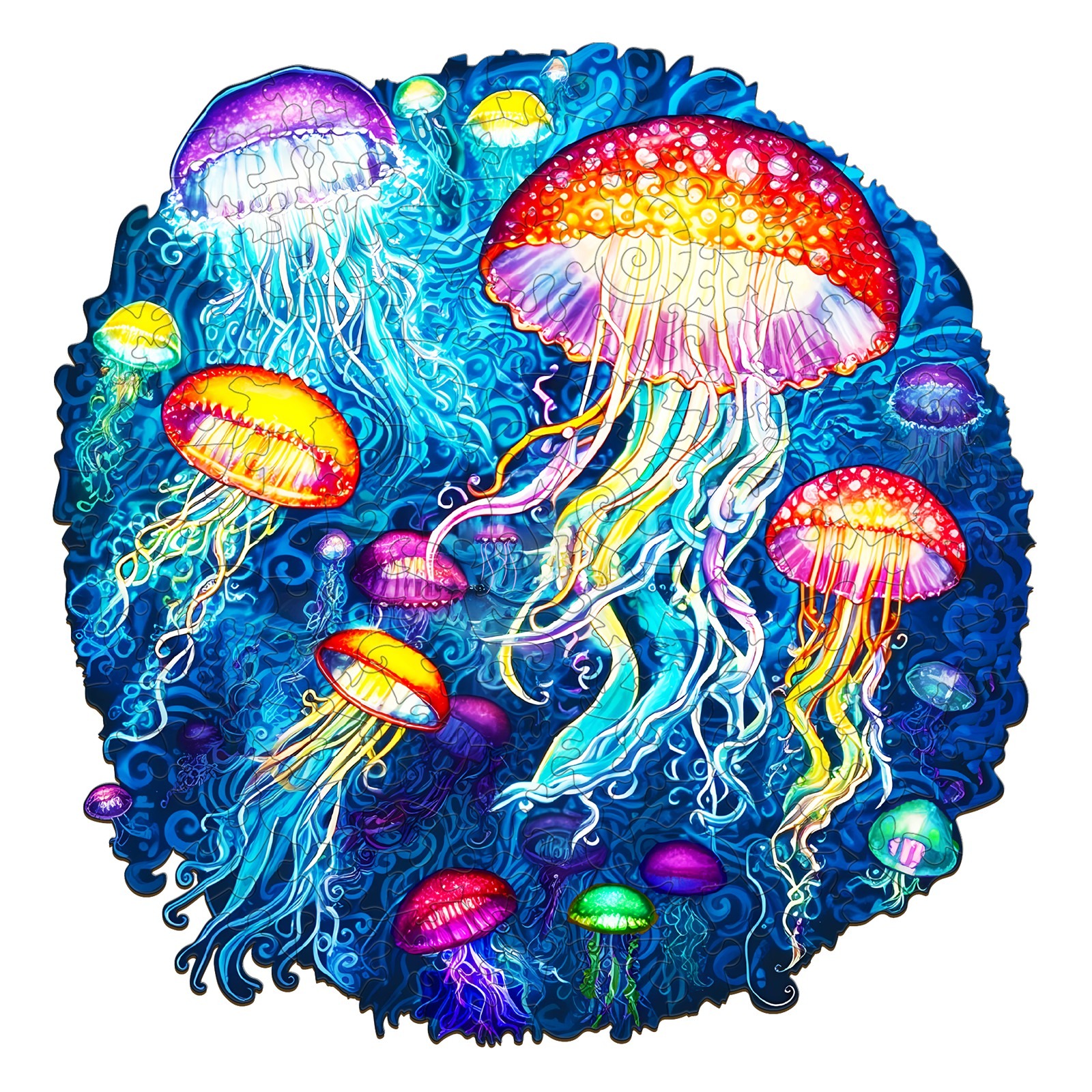 Puzzle in legno – meduse colorate 663f5be993894