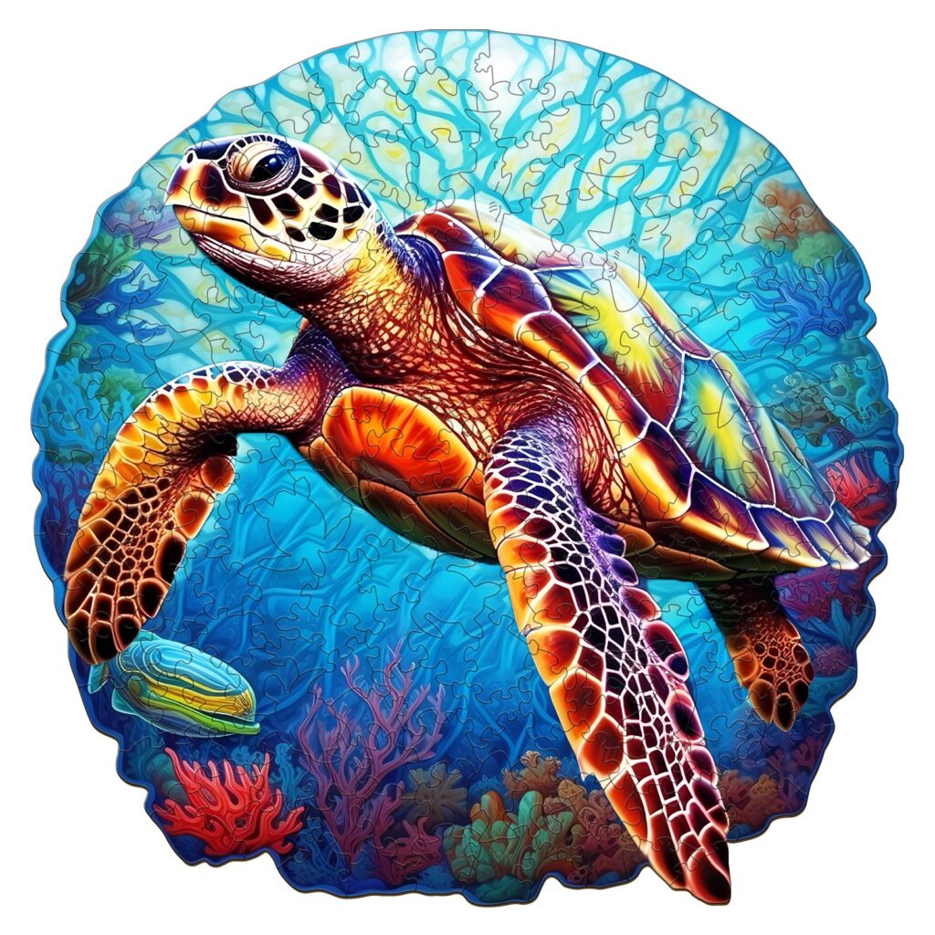 Puzzle di legno-DEEP SEA TURTLE-2 66322cea3647b