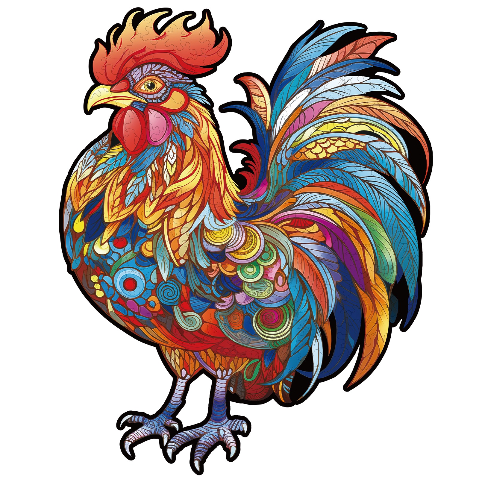 Puzzle di legno – Gallo maestoso 663cb90178152