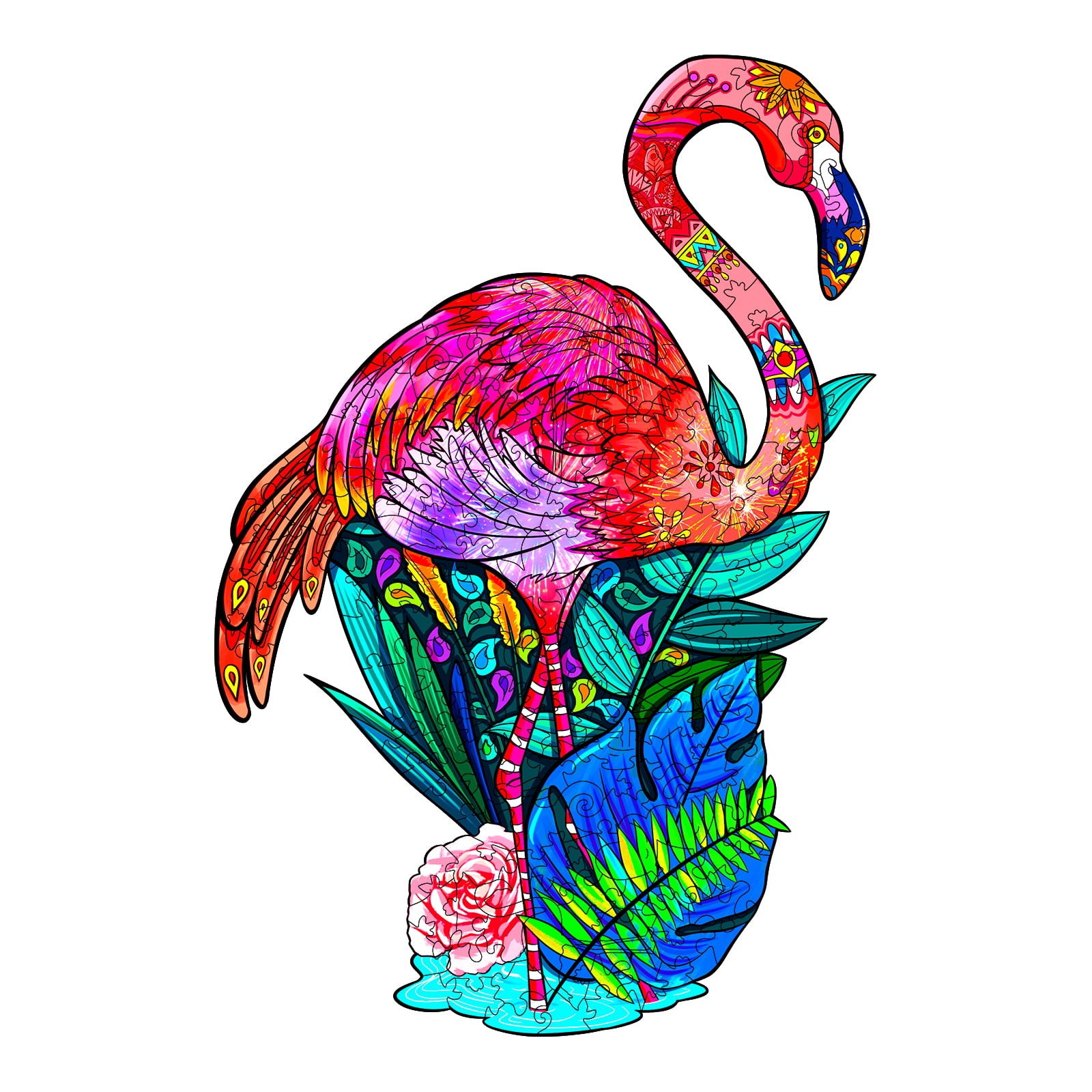 Puzzle di legno-PASSIONATO FLAMINGO 6649e80d2dee5