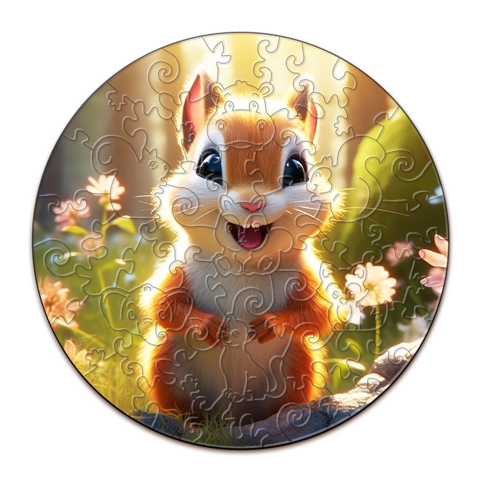 Puzzle in legno per bambini – simpatico scoiattolo 665dae8370051