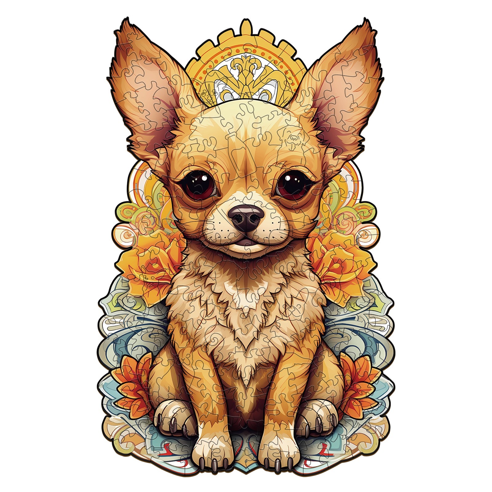 Puzzle di legno-Cute Chihuahua-2 669a53641bdc1
