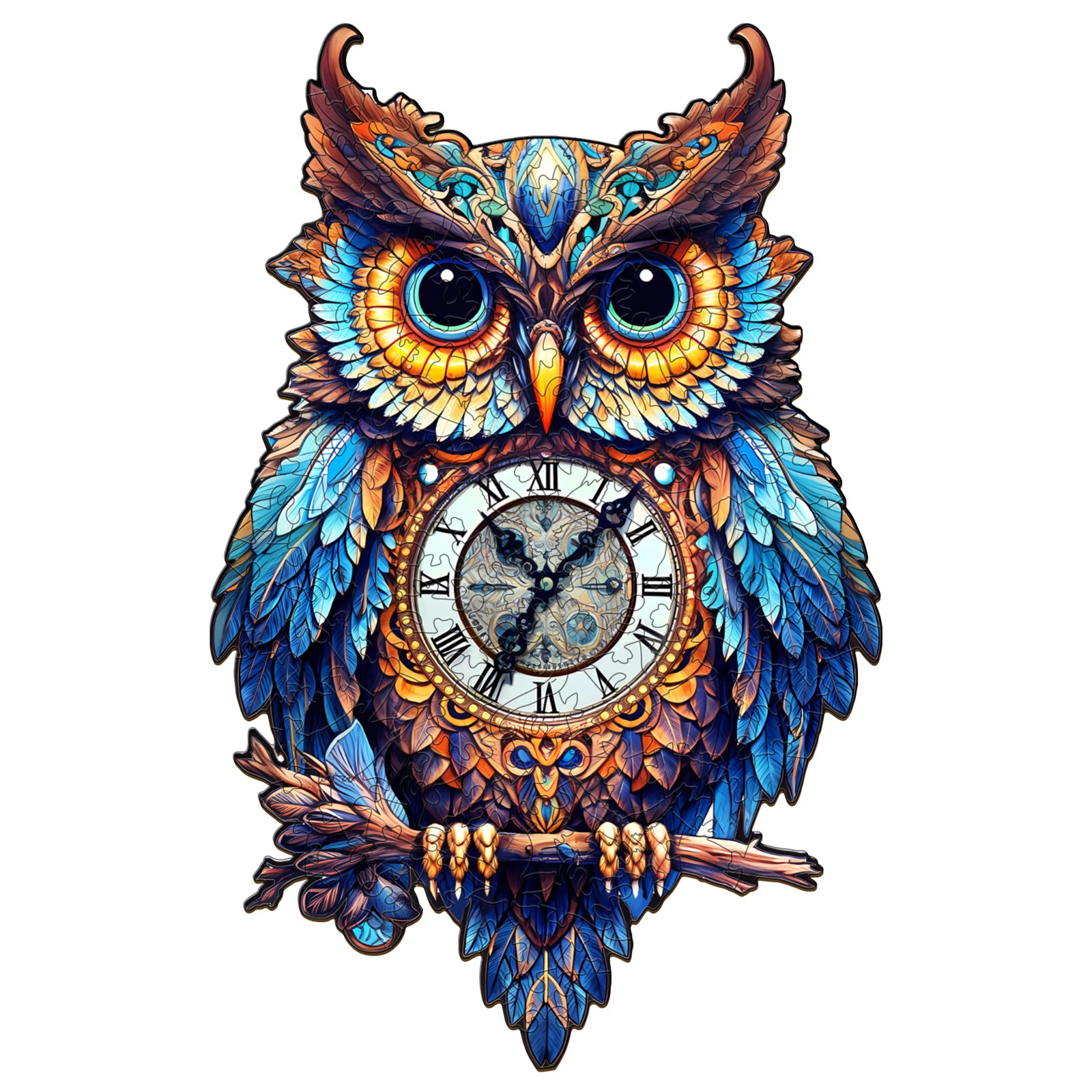 Puzzle in legno – Orologio con gufo 66829894d4812
