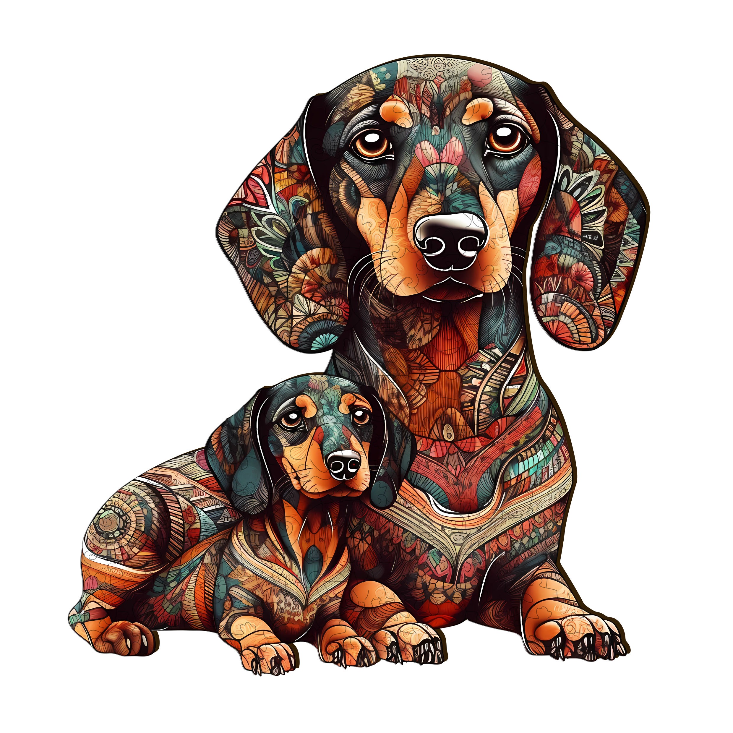 Puzzle di legno genitore-bambino Bassotto 2 66a38df3352be