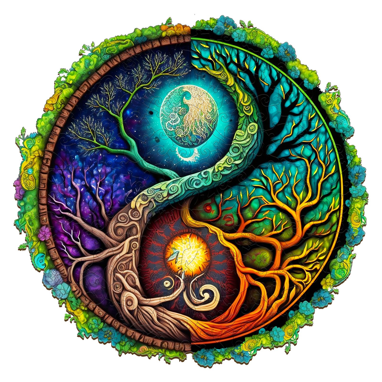Puzzle di legno – Albero della vita Yin-Yang 668e760573bc7
