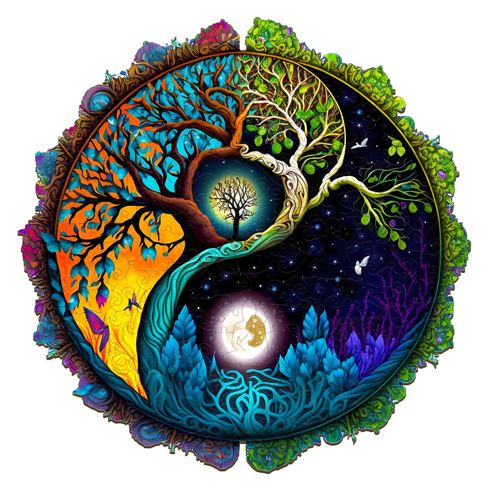 Puzzle di legno – Albero della vita Yin-Yang 4 6687de80821ef