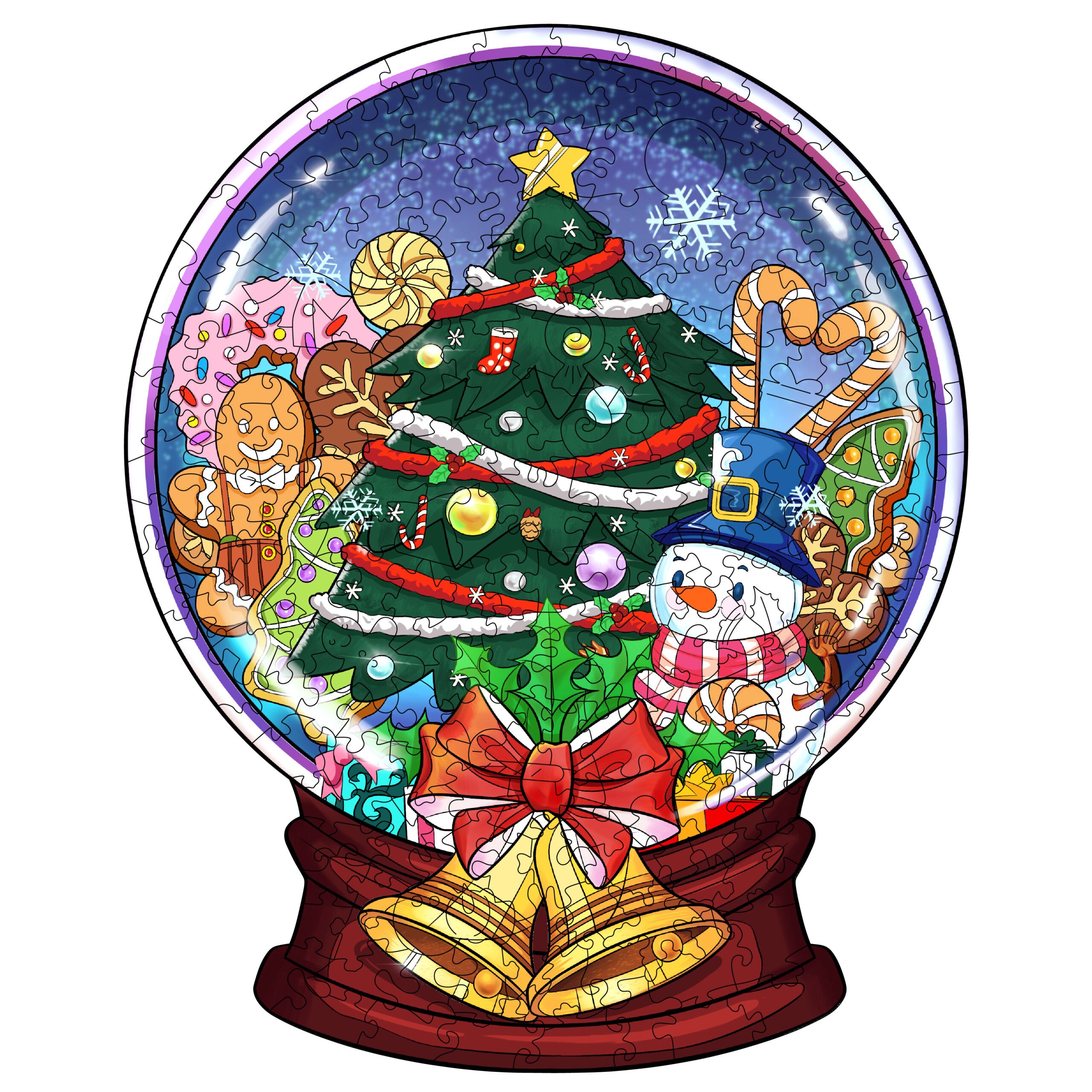 Puzzle di legno – SFERA DI CRISTALLO DI NATALE 66d12f40c11e1