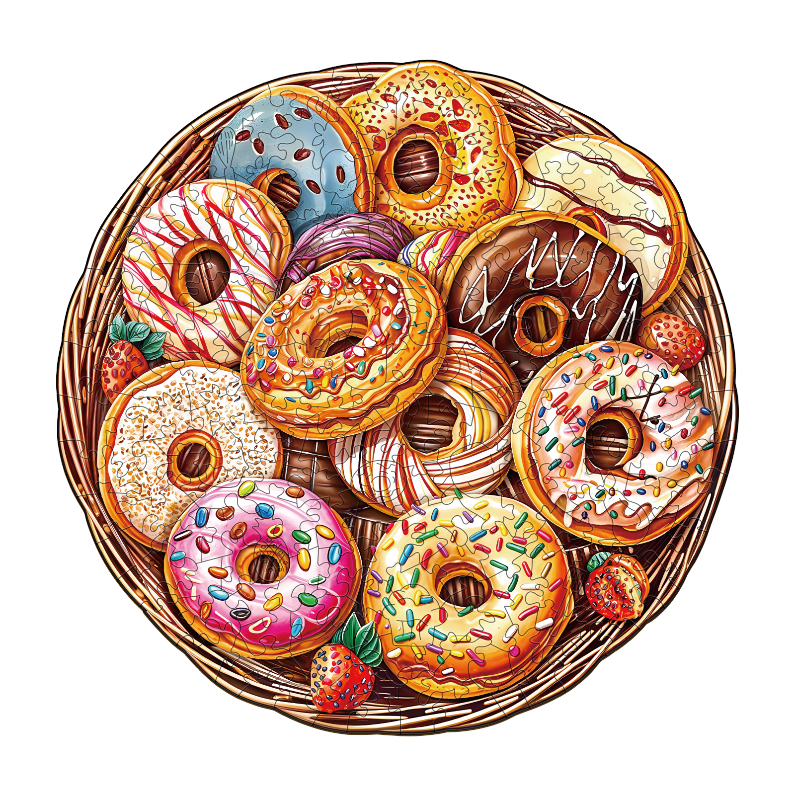 Puzzle in legno – Puzzle con ciambelle 66d1a06791eaf