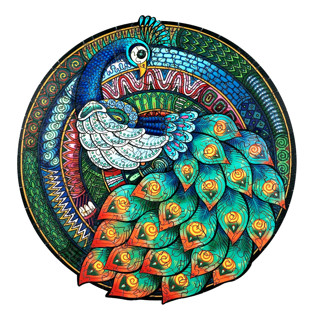 Puzzle di legno-ELEGANTE PEACOCK 66b4b17302165