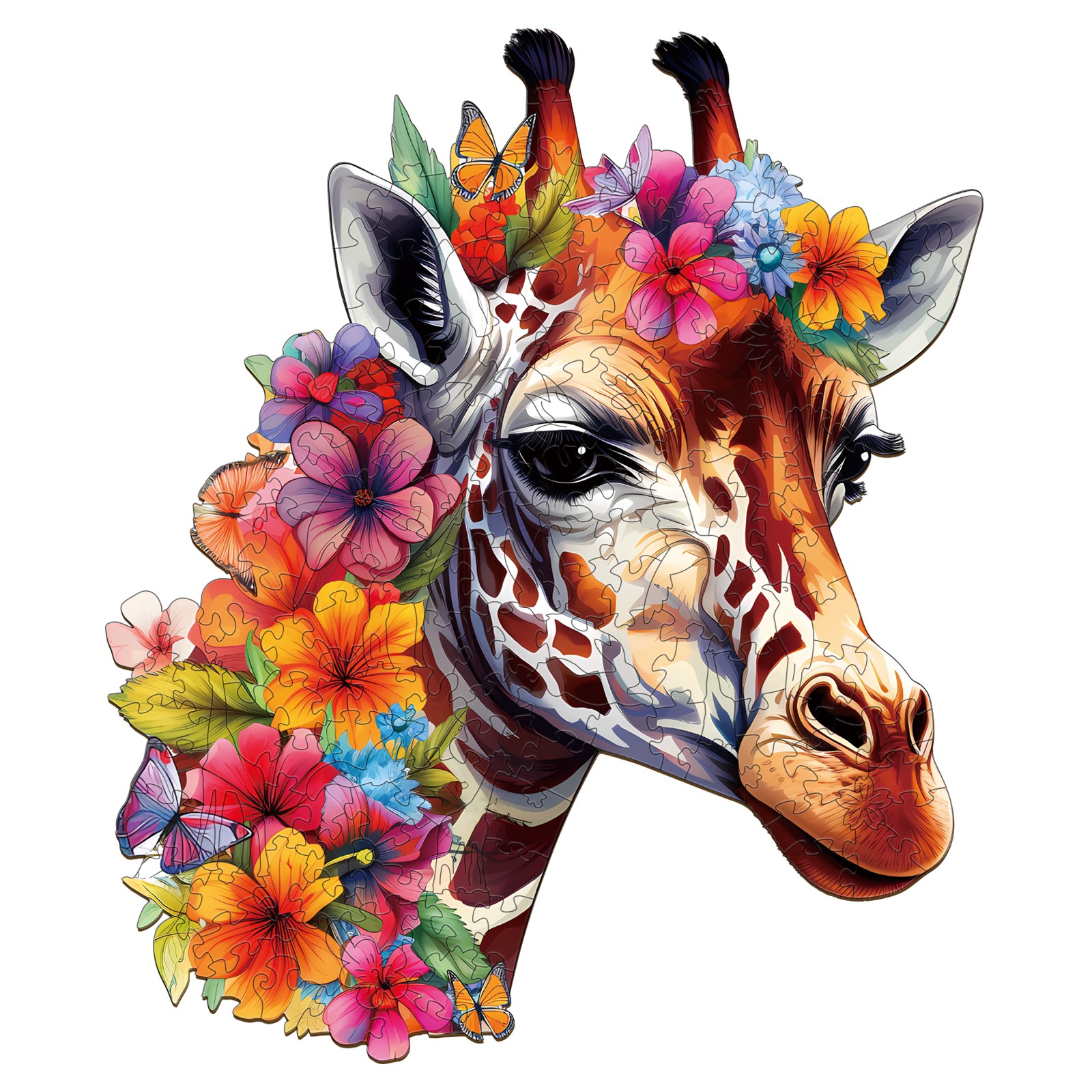 Puzzle in Legno – Fiori e Giraffe 66b35ffec3086