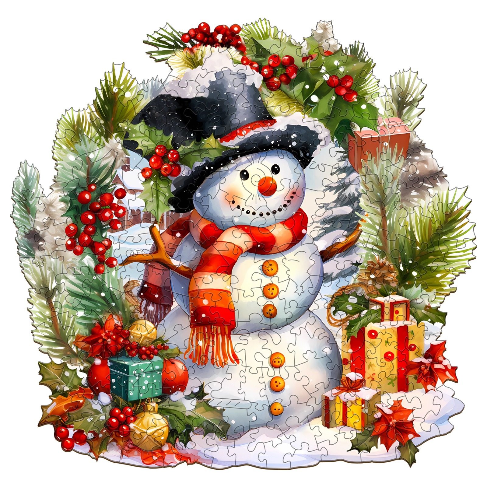 Puzzle di legno – Il pupazzo di neve Frosty 66d33cd60b5e7