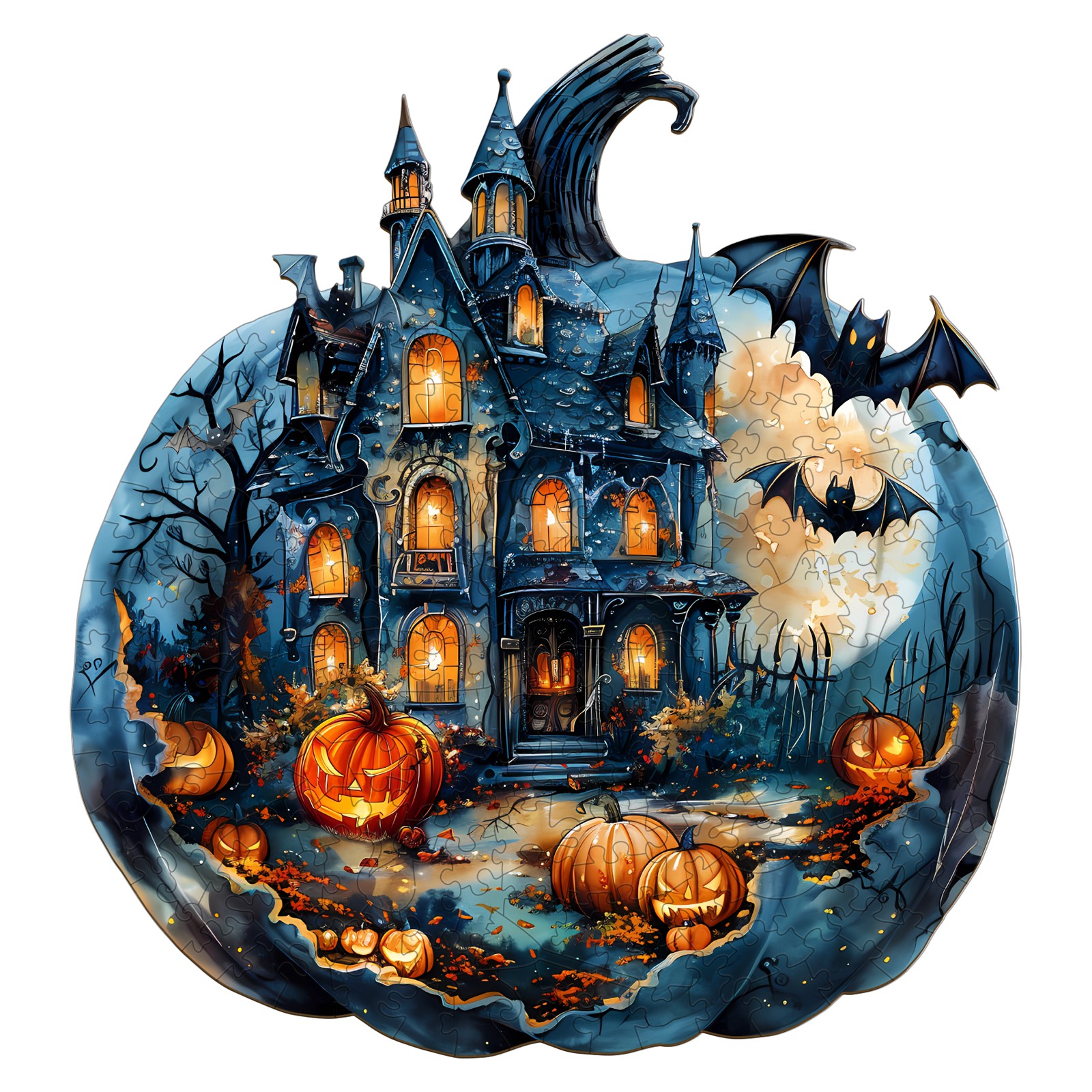 Puzzle in legno: zucca di Halloween 66cff9c8191a1