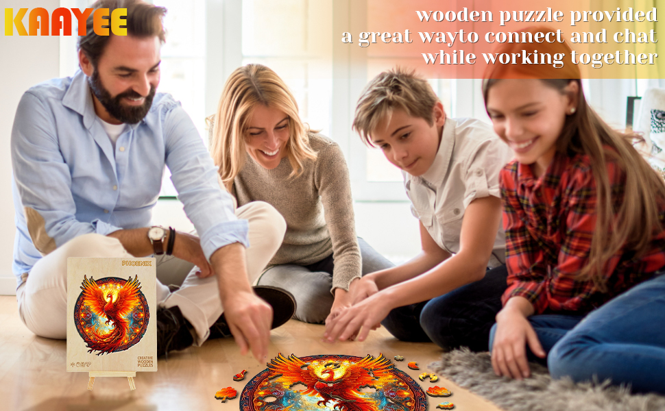 Crescere insieme: rafforza i legami familiari con un puzzle in legno a tema Fenice 66d51607a14ff
