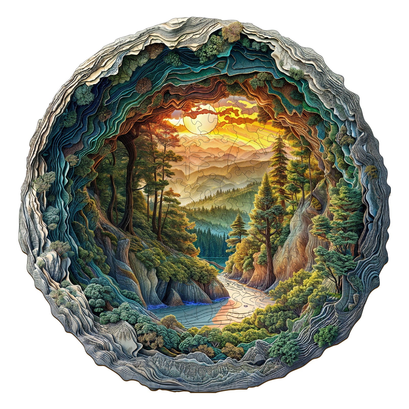 Puzzle in legno – Foresta rupestre 3D 66df42cc8827f