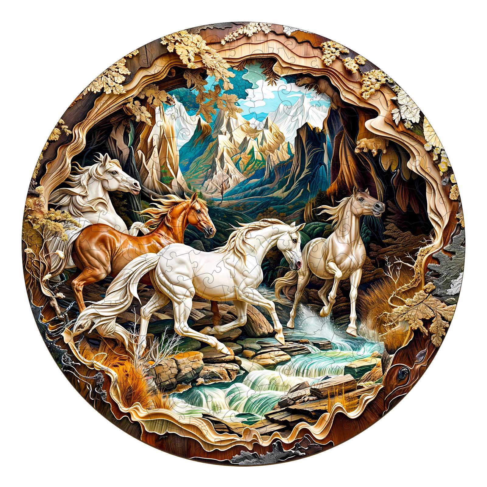 Puzzle in legno-Cavallo delle caverne 3D 66dc32ef6ca31