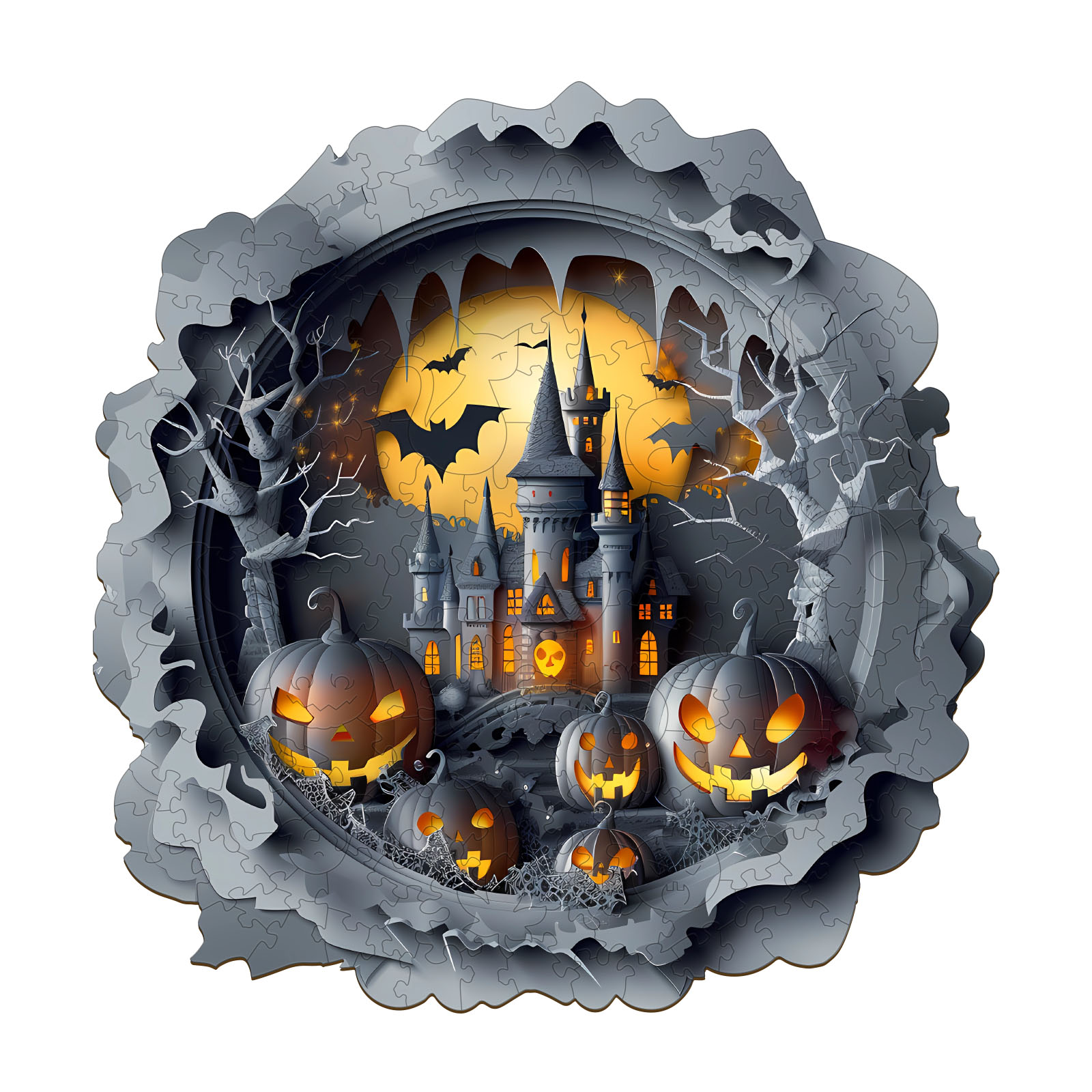 Puzzle in legno – Castello di Halloween 3D 66e7cd096589e