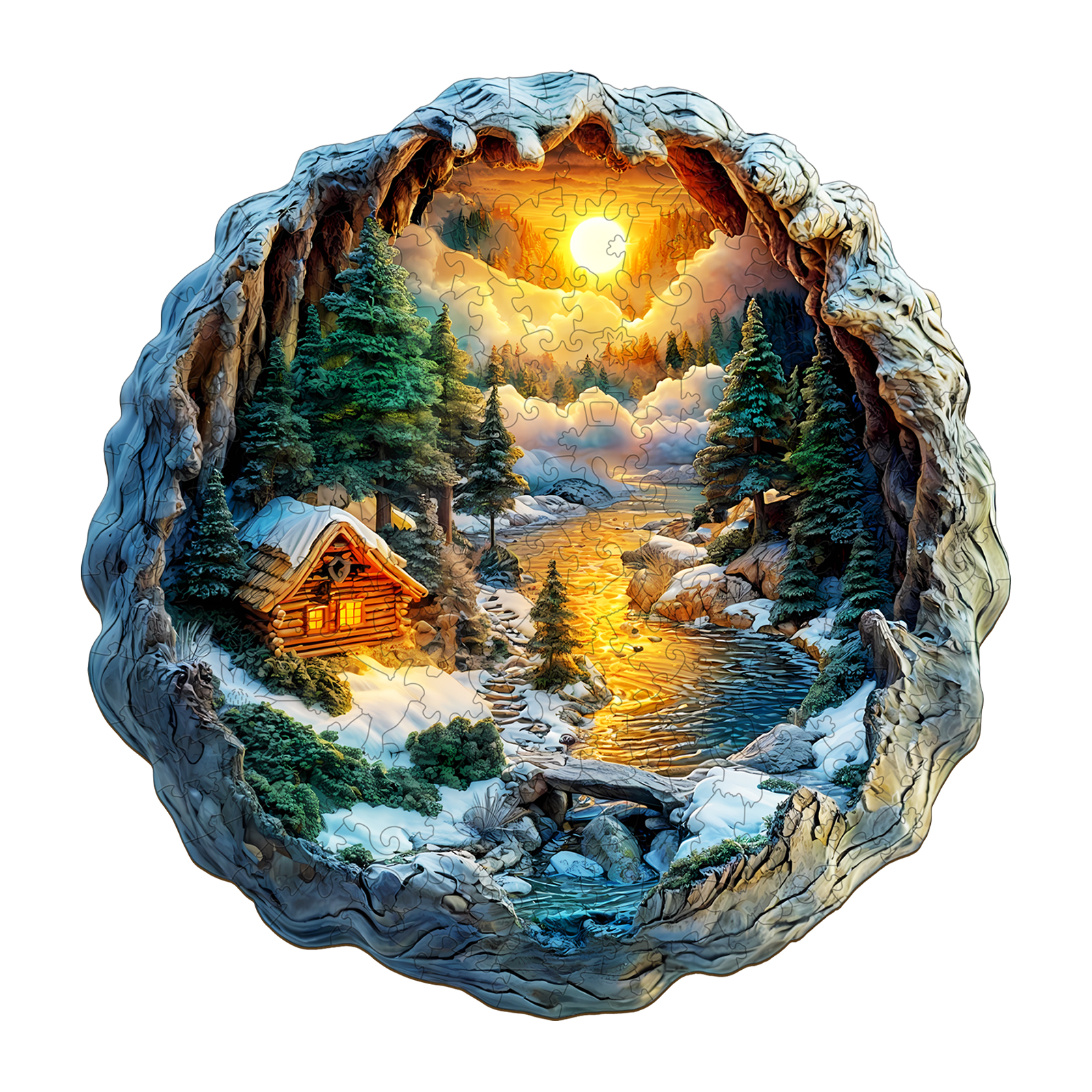 Puzzle in legno – Scena invernale 3D 66e010ee2c946