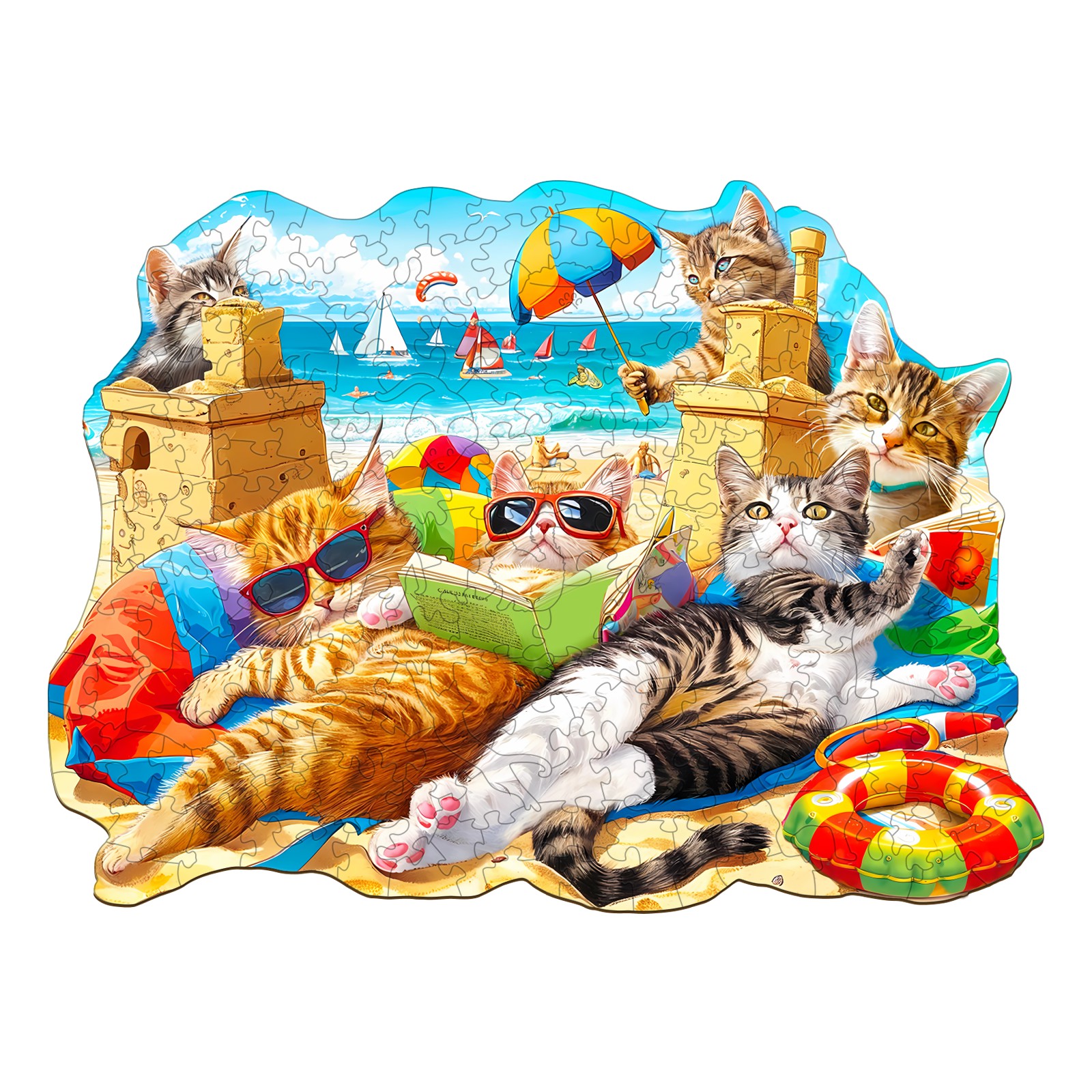 Puzzle in legno – Gatto da spiaggia 66d8daff88f3f