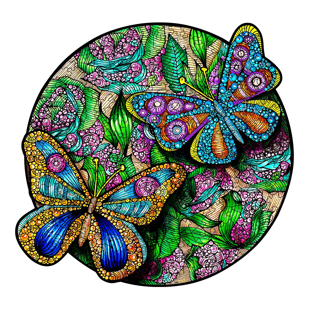 Puzzle in legno-BEAUTIFUL BUTTERFLY 66ddc52b56fd7