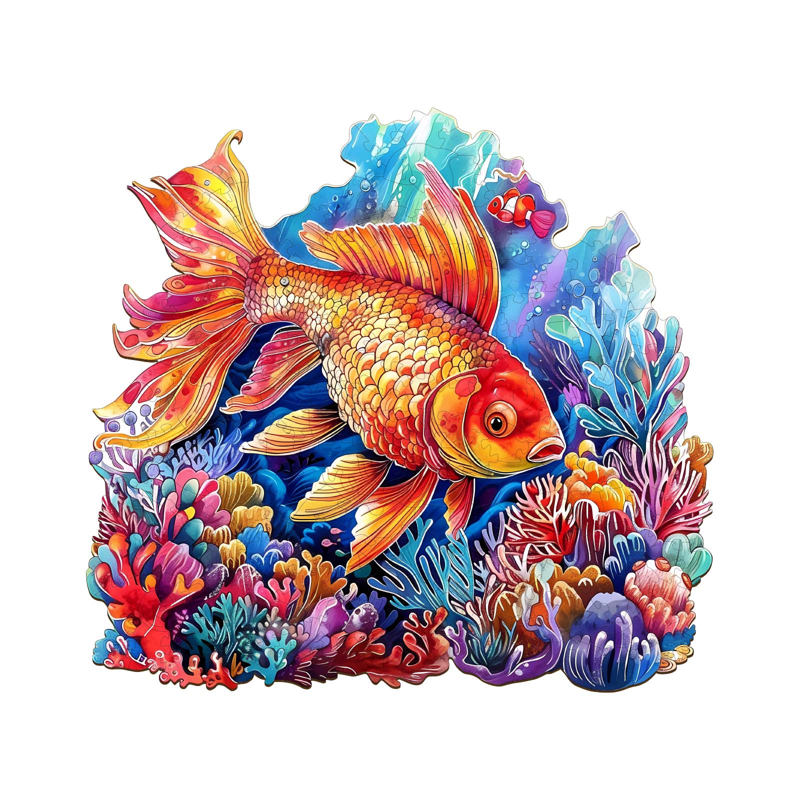 Puzzle in legno – Bellissimo pesce rosso 66ddbaf39674c