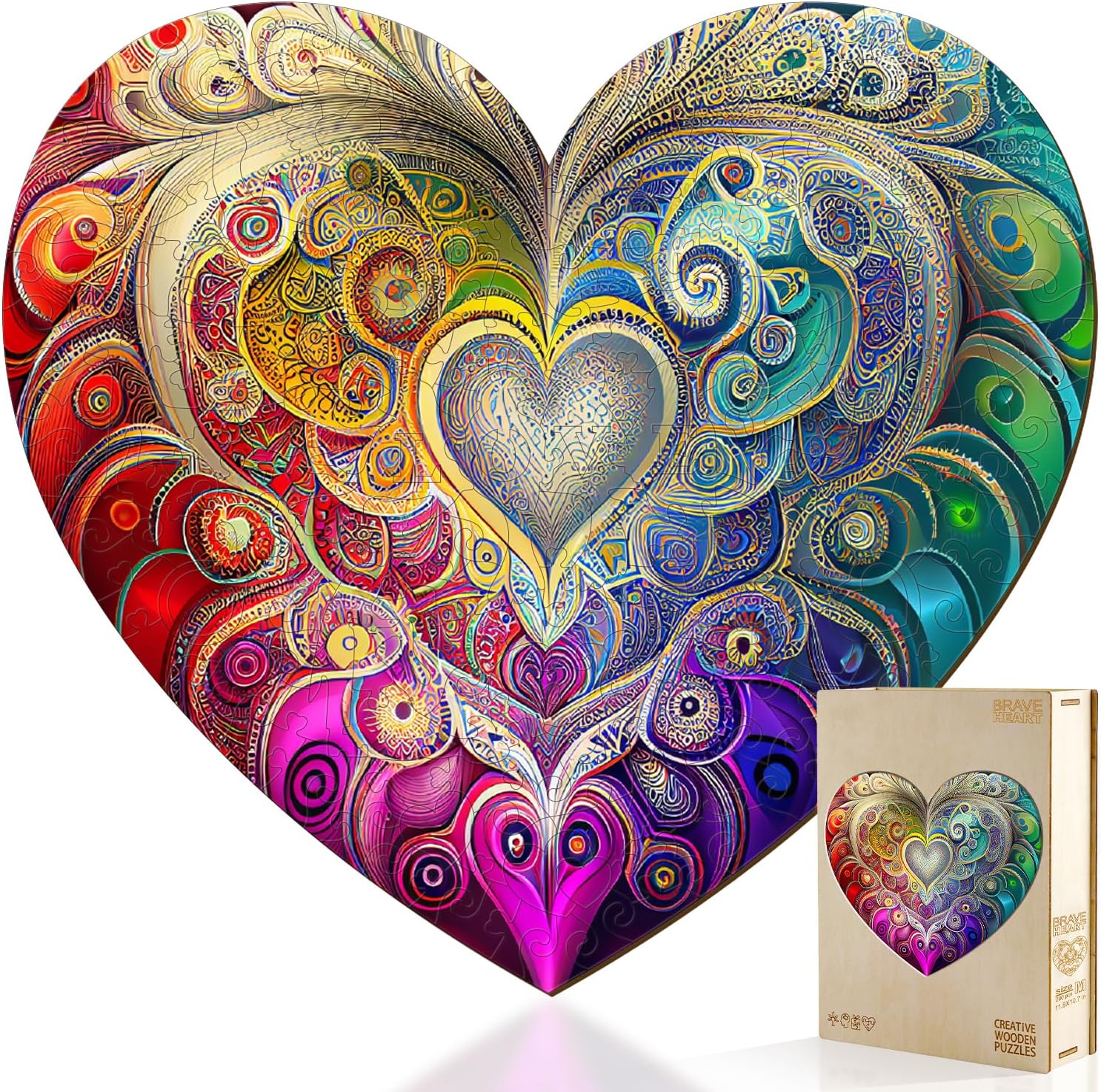 Puzzle in legno – Cuore coraggioso 66ed7b151b6ba