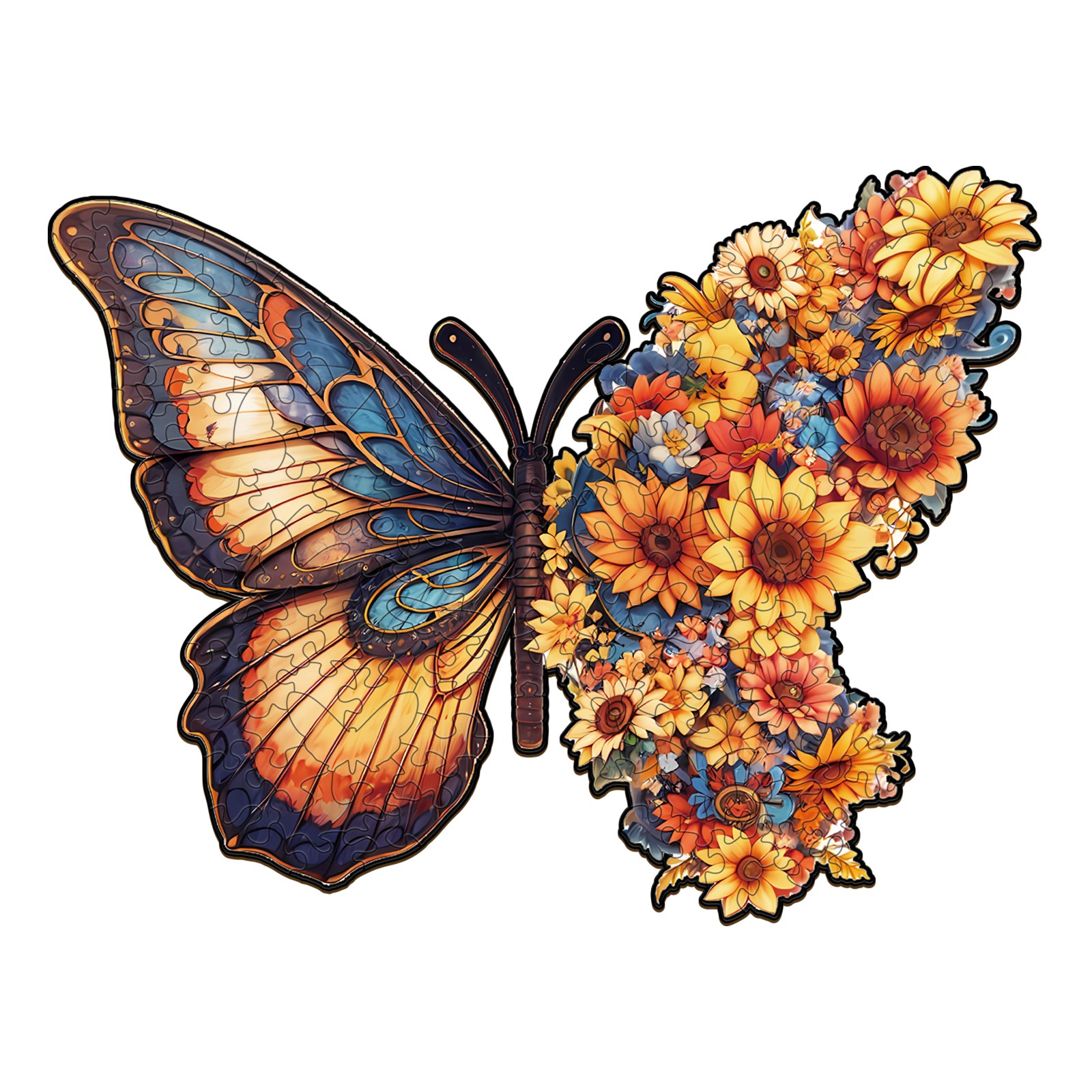 Puzzle in legno – Farfalla e fiore 66e62631c5469