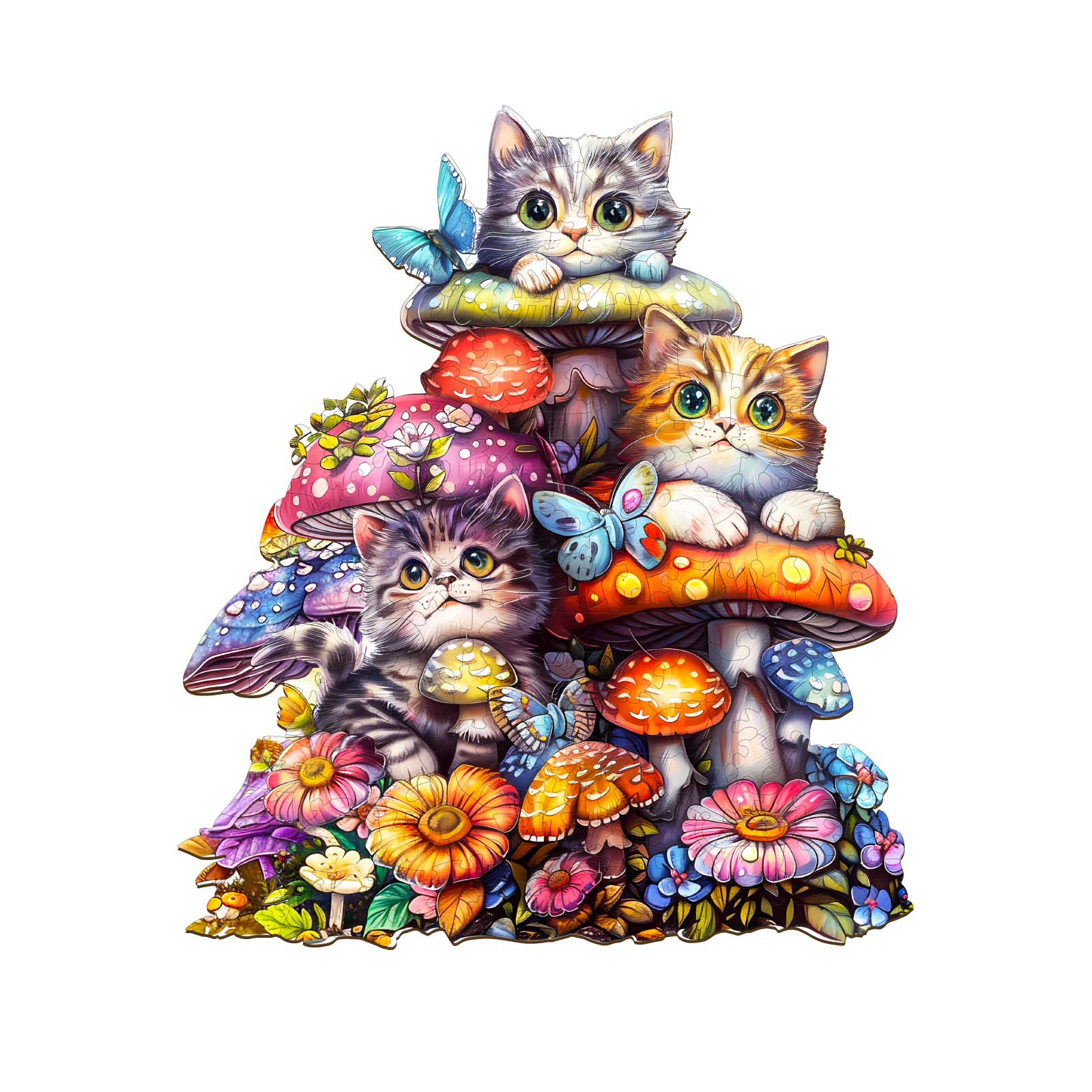 Puzzle in legno – Famiglia di gatti 2 66d55f88ed0b7