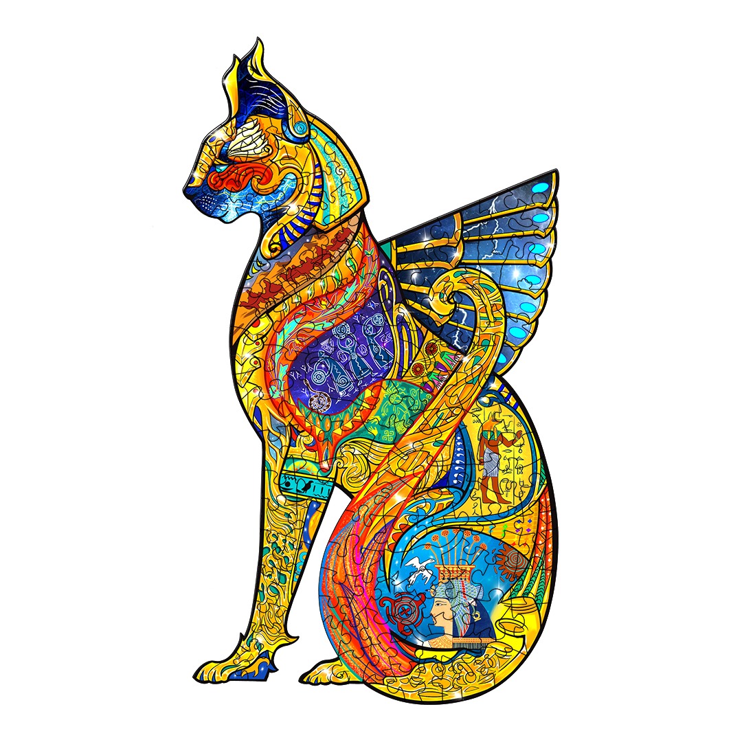 Puzzle di legno – STATUA DI GATTO 66ec64a1bb0cf