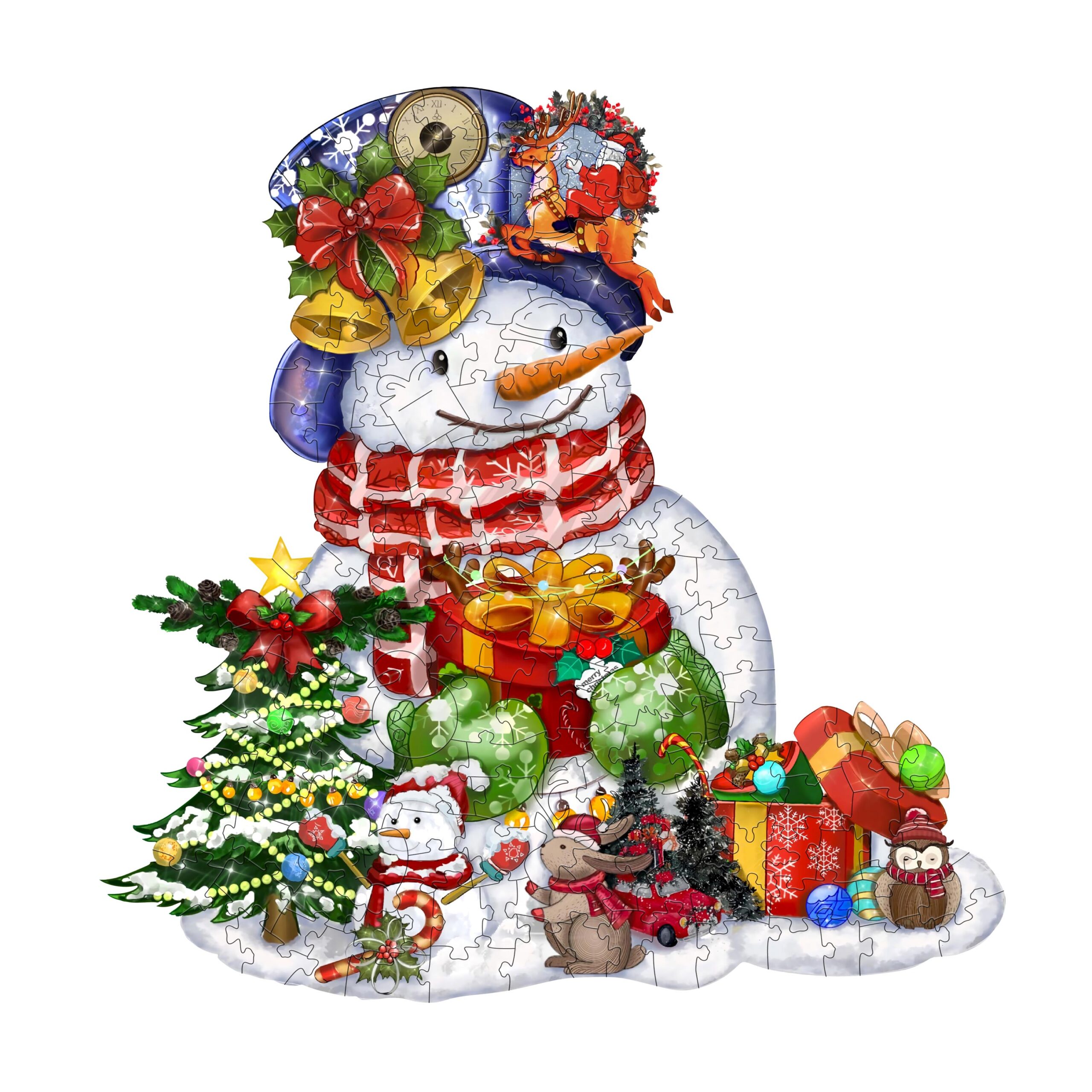 Puzzle di legno-CHRISTMAS SNOWMAN 66e6c0e318fb1