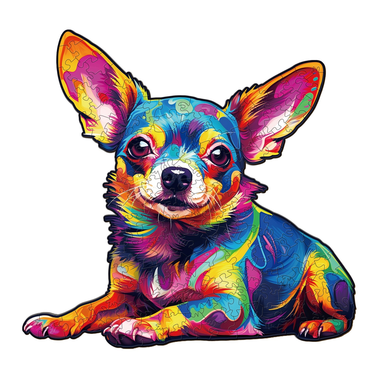 Puzzle di legno – Chihuahua colorato 66d9b3c437a91