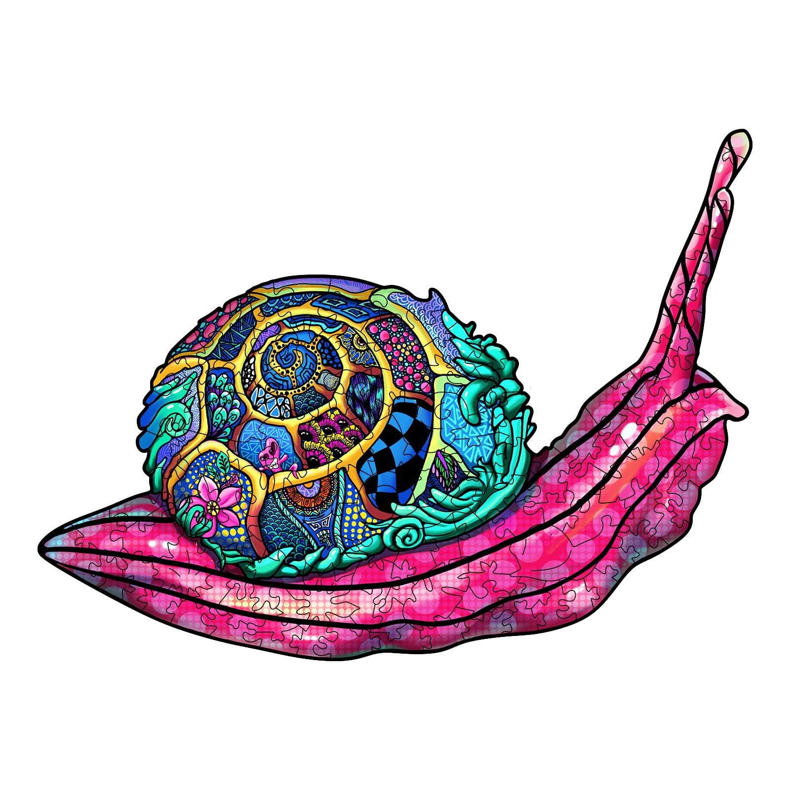 Puzzle di legno-COLORFUL SNAIL 66d5d0eb2c95d