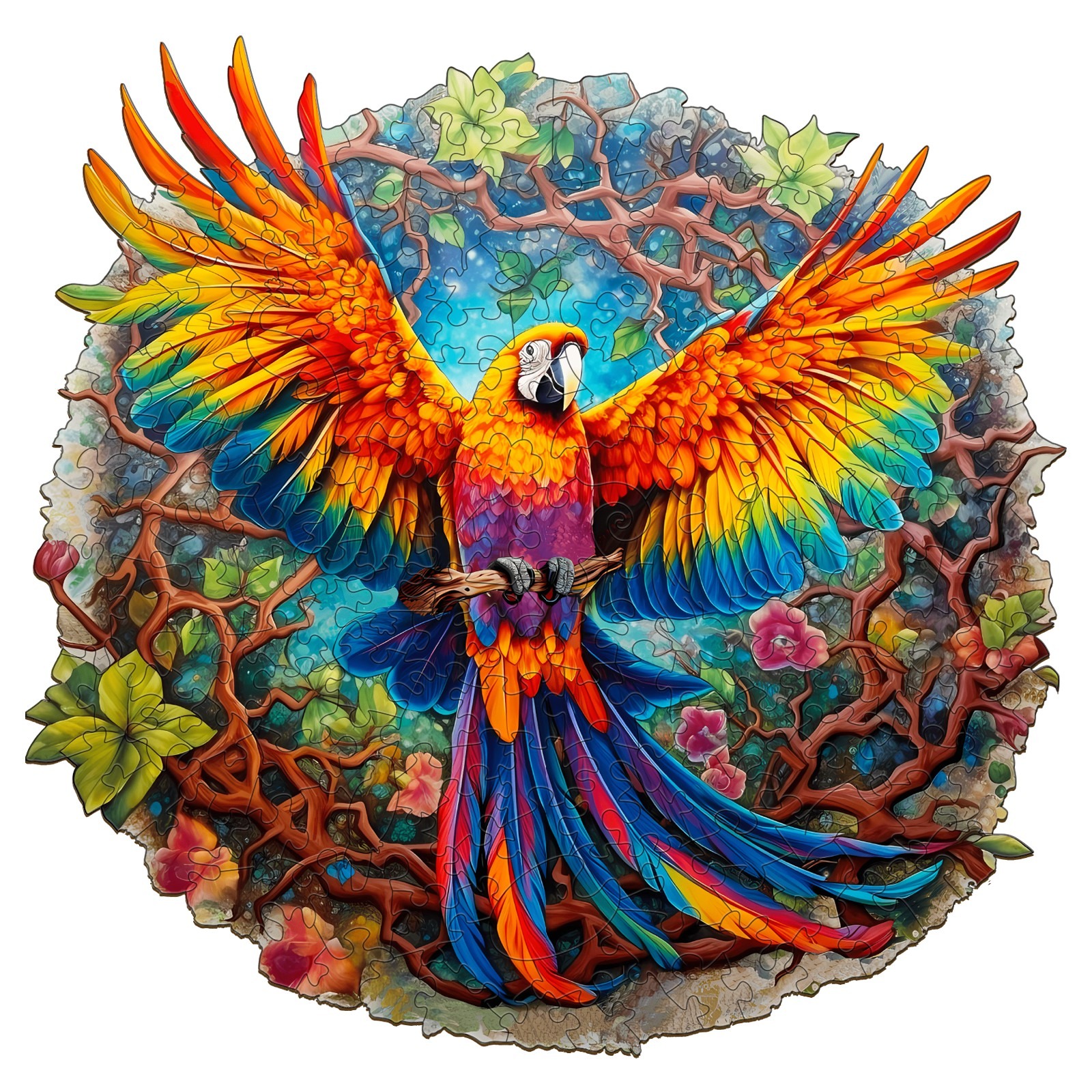 Puzzle in legno – Pappagallo curioso 66e18e94eeae2