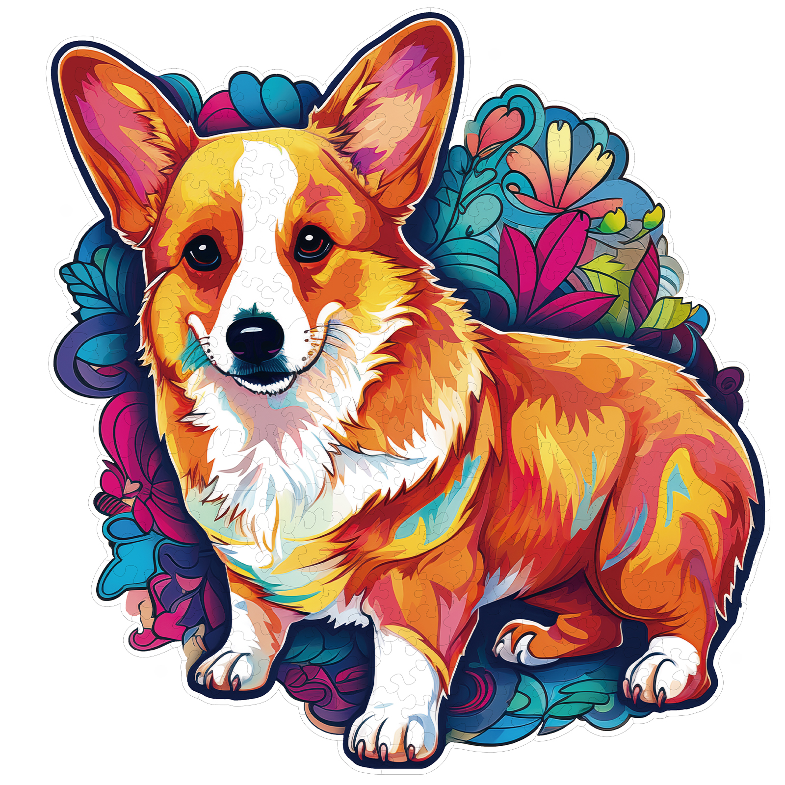 Puzzle in legno – Corgi carino 66df9f76730c6