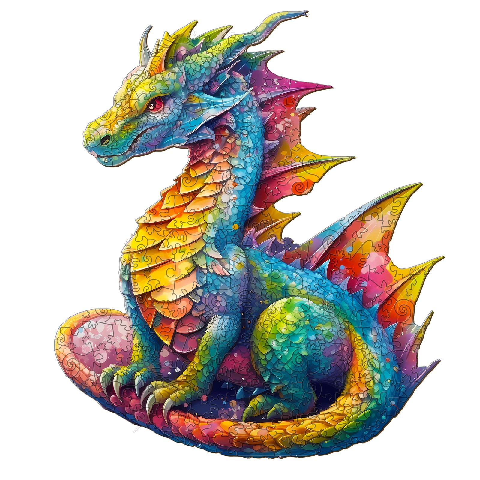 Puzzle di legno – Drago 66dd53b2bcdaf