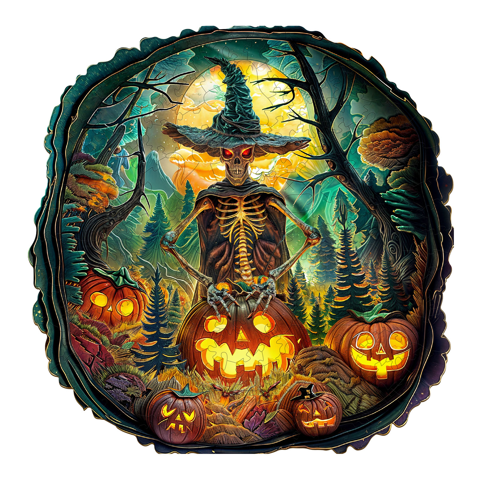 Puzzle in legno: scheletro di Halloween 66d675ea9292b