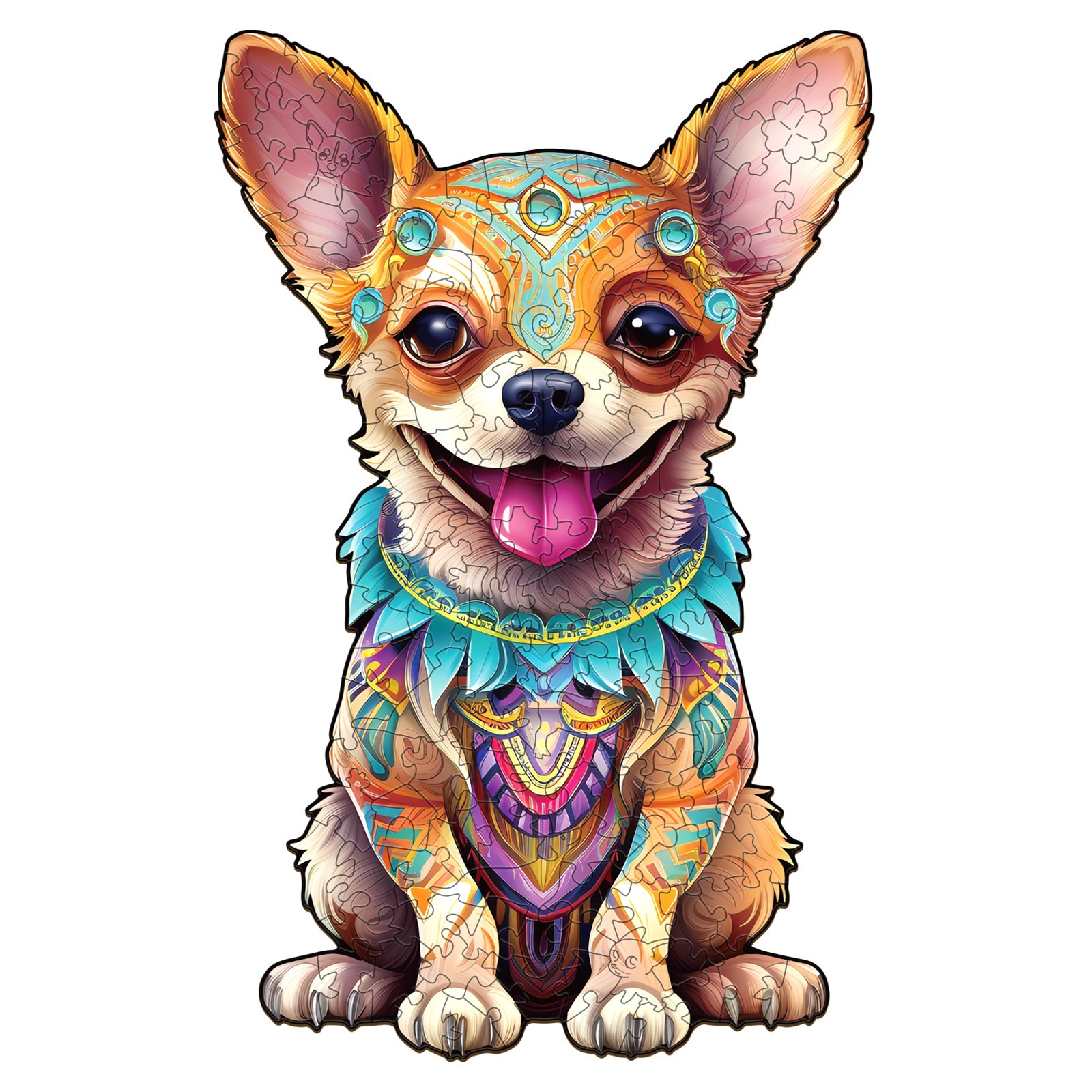 Puzzle in legno – Chihuahua felice 66e179ebdf432