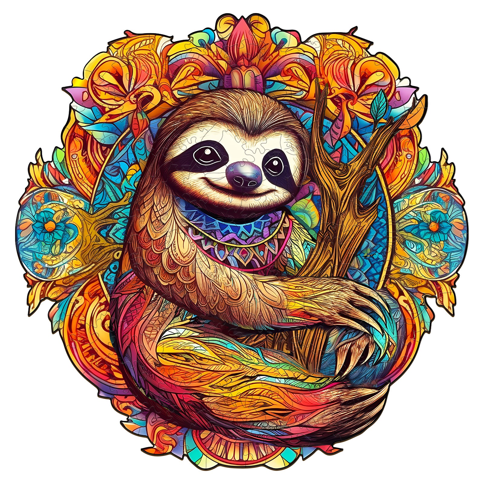 Puzzle in legno-HAPPY SLOTH 66e58b94c8a95