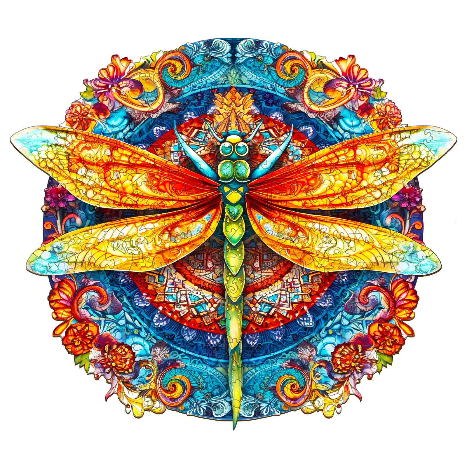 Puzzle in legno-MANDALA DRAGONFLY 66eaa91b702fe