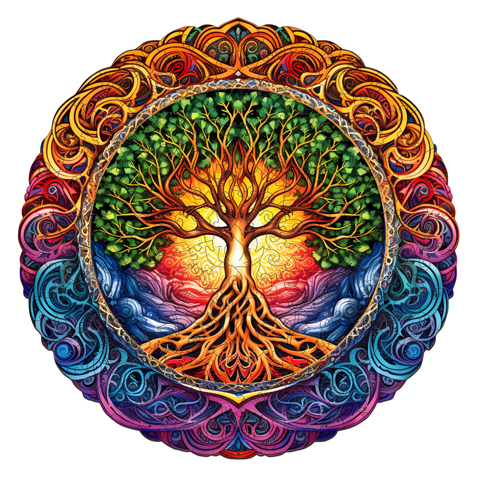 Puzzle di legno-Mandala Albero della Vita 1 66e9a7550b2b0