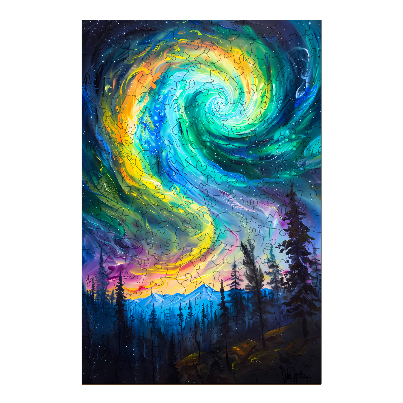 Puzzle in legno-Aurora notturna 66e23df9ad599