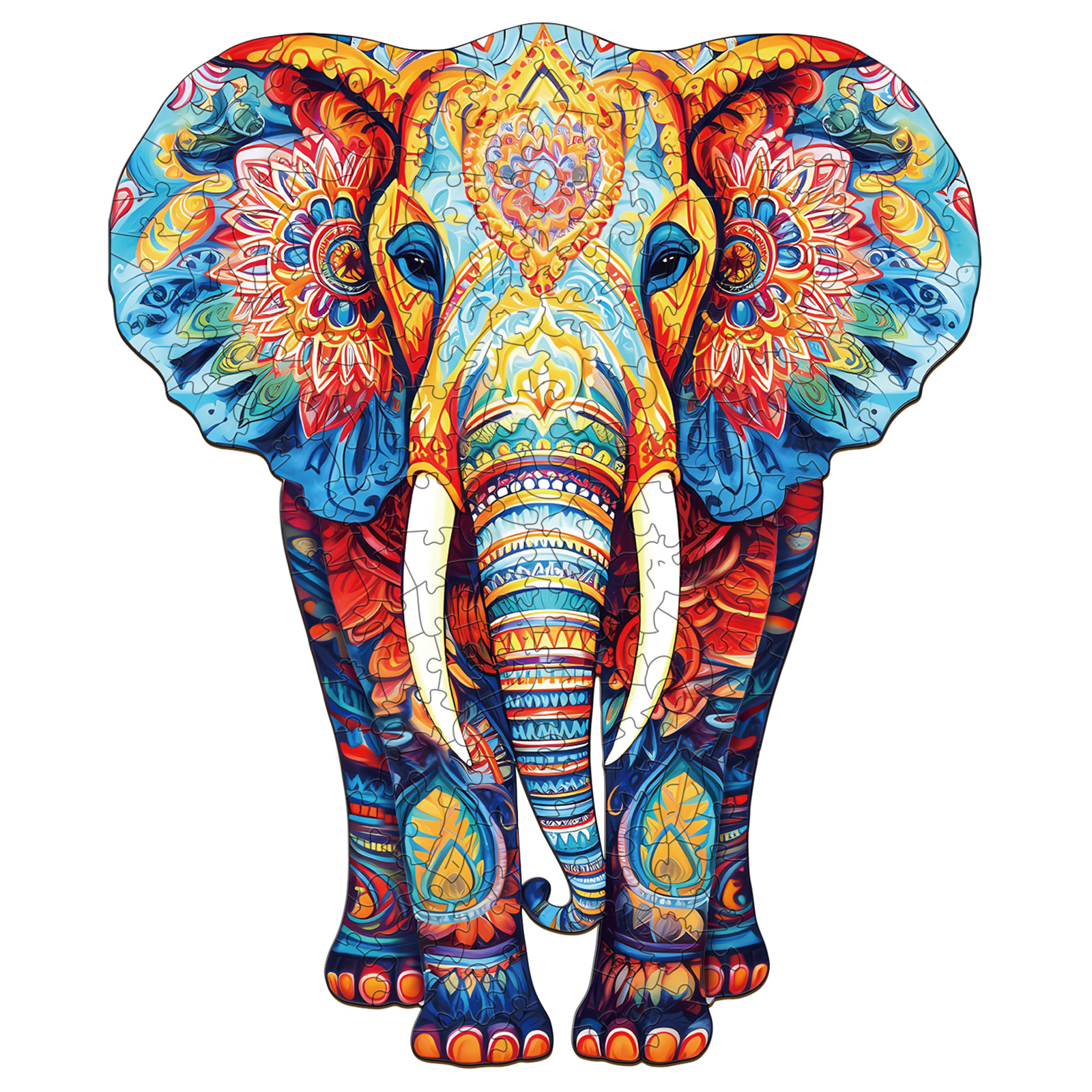 Puzzle in legno – Elefante arancione 66eb58a2927c0