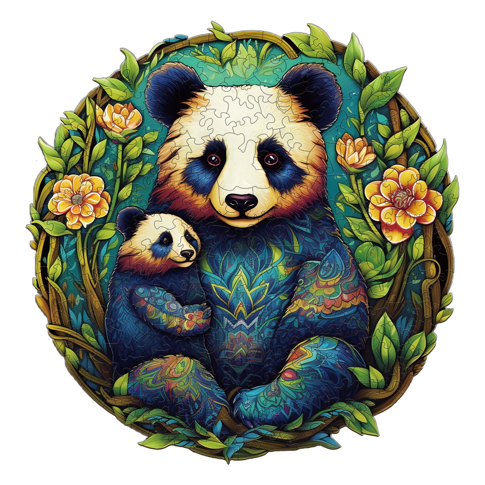Puzzle di legno – Famiglia Panda 2 66d45624891e7